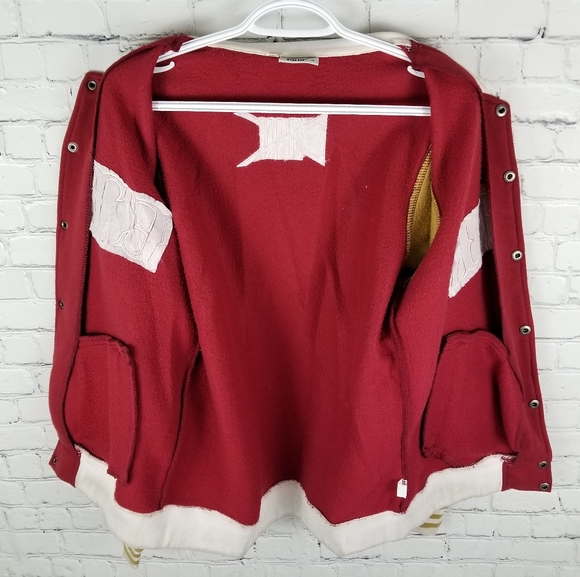 ETHIK | varsity style snap sweatshirt jacket - Picture 5 of 10